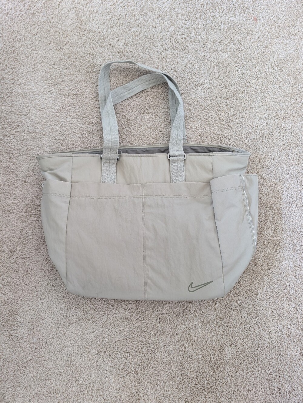 Nike Taffeta Beige Tote Bag